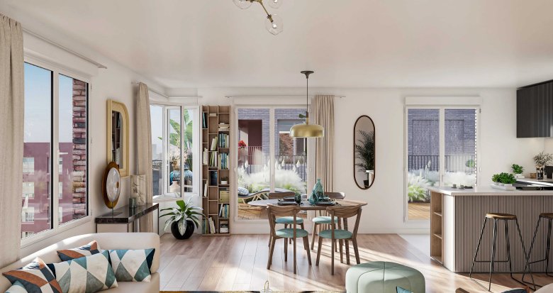 Achat / Vente programme immobilier neuf Saint-Ouen à 10 min métro 14 et RER C (93400) - Réf. 8168